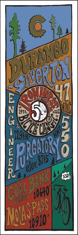 IRON HORSE BICYCLE CLASSIC 50TH ANNIV 47 ROUTE ELEVATIONS | LOOSE PRINT | 1:3 RATIO | LIFESTYLE | ILLUSTRATION