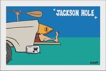 JACKSON HOLE TAILGATE KAYAK GREM | LOOSE PRINT | 2:3 RATIO | LIFESTYLE | ILLUSTRATION