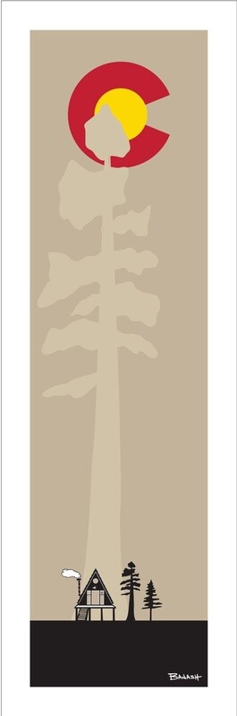 HUT LIFE PINE CO LOGO | CANVAS | 1:3 RATIO | LIFESTYLE | ILLUSTRATION