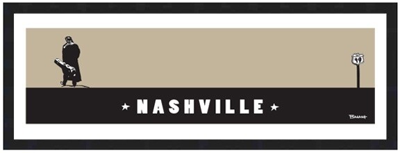 COUNTRY NO. 1 NASHVILLE HWY 49 B/TAN | CANVAS | ILLUSTRATION | 1:3 RATIO