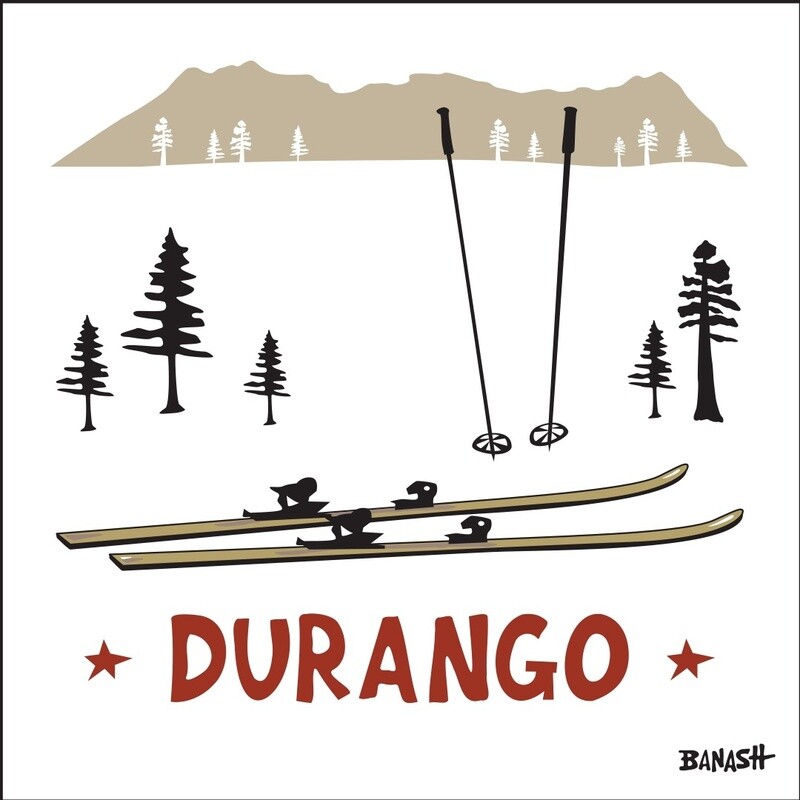 DURANGO SKIIS | LOOSE PRINT | 1:1 RATIO | LIFESTYLE | ILLUSTRATION