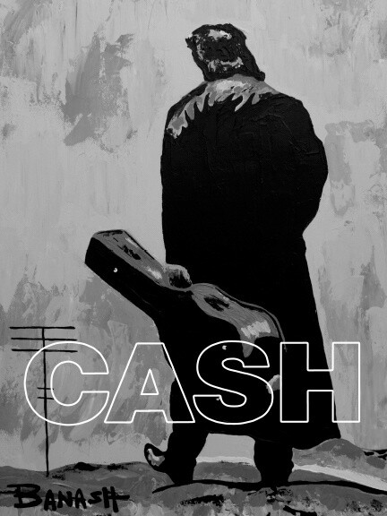 COUNTRY NO. 1 &quot;CASH&quot; OUTLINE | CANVAS | ILLUSTRATION | 2:3 RATIO