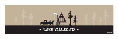 LAKE VALLECITO A-FRAME HUT PICKUP KAYAK | LOOSE PRINT | 1:3 RATIO | LIFESTYLE | ILLUSTRATION