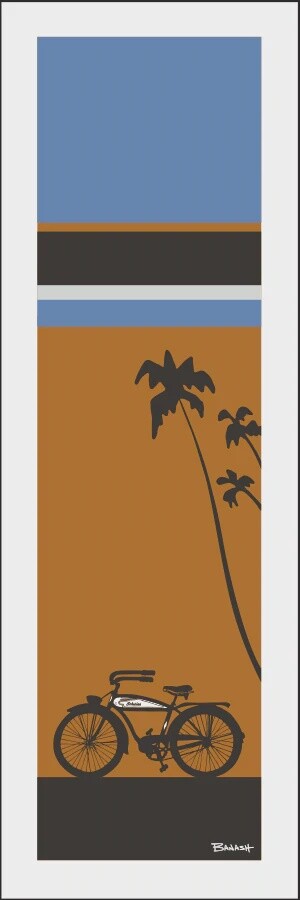 SCHWINN AUTOCYCLE PALMS DESERT LINES | CANVAS | 1:3 RATIO | LIFESTYLE | ILLUSTRATION