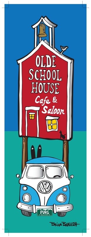 OLDE SCHOOLHOUSE SIMPLE SKI BUS | CANVAS | 3:4 RATIO | LIFESTYLE | ILLUSTRATION
