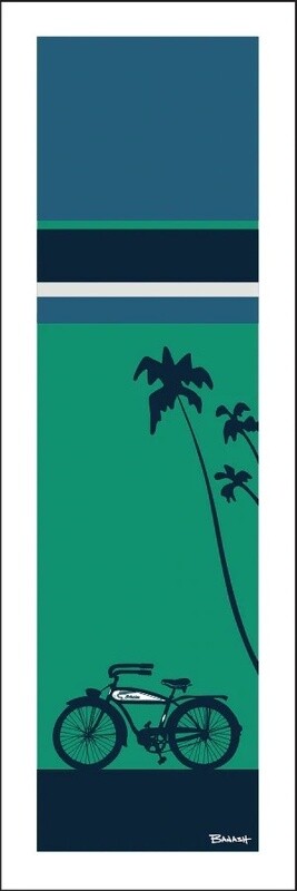 SCHWINN AUTOCYCLE PALMS OCEAN LINES | CANVAS | 1:3 RATIO | LIFESTYLE | ILLUSTRATION
