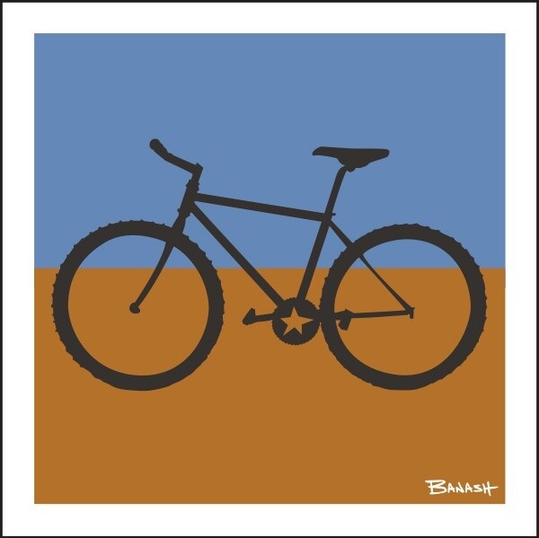MOUNTAIN BIKE DESERT LINES | LOOSE PRINT | 1:1 RATIO | LIFESTYLE | ILLUSTRATION