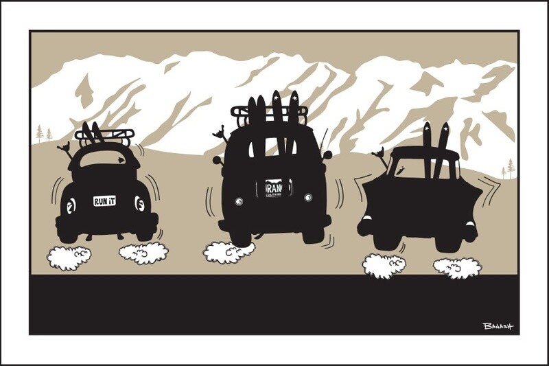 OPENING DAY DURANGO SKI RIDES | CANVAS | 2:3 RATIO | LIFESTYLE | ILLUSTRATION