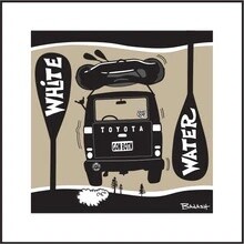 RAFT LAND CRUISER TAIL AIR WHITE WATER | CANVAS | 1:1 RATIO | LIFESTYLE | ILLUSTRATION