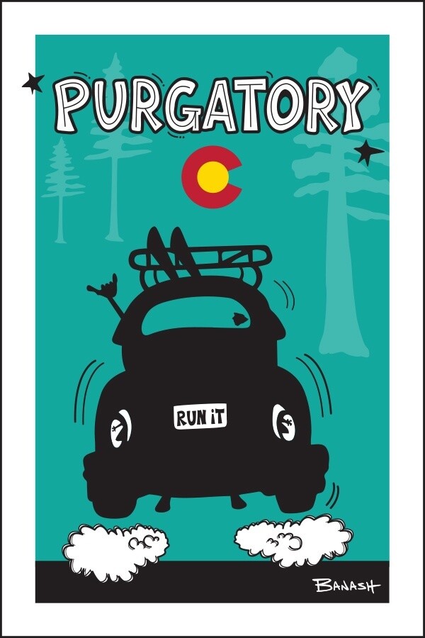 PURGATORY SKI BUG TAIL AIR | CANVAS | 1:3 RATIO | LIFESTYLE | ILLUSTRATION, Size: 4x6