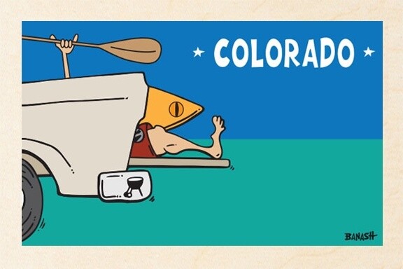 TAILGATE KAYAK GREM COLORADO | CANVAS | ILLUSTRATION | 2:3 RATIO