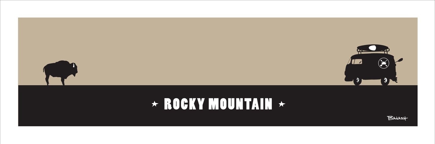 ROCKY MOUNTAIN NATL PARK | CANVAS | 1:3 RATIO | LIFESTYLE | ILLUSTRATION
