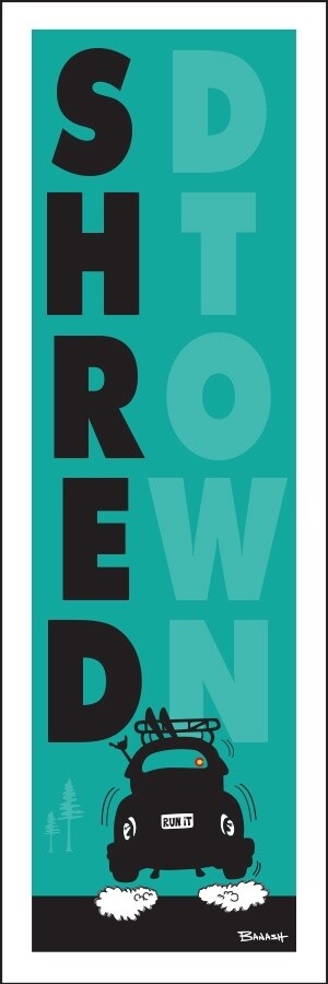 SHRED DTOWN RUN IT BUG | CANVAS | 1:3 RATIO | LIFESTYLE | ILLUSTRATION