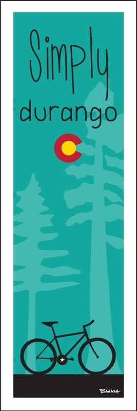 SIMPLY DURANGO CO LOGO WHITE PINES MOUNTAIN BIKE | CANVAS| ILLUSTRATION | 1:3 RATIO