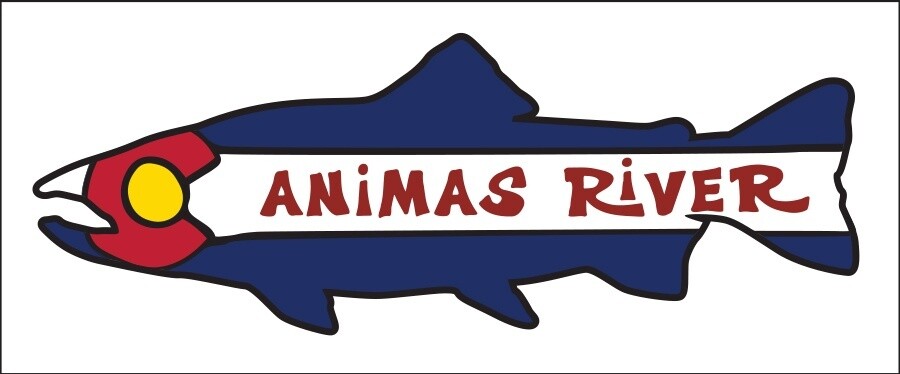 TROUT COLORADO LOOSE LOGO ANIMAS RIVER | CANVAS| ILLUSTRATION | 1:3 RATIO