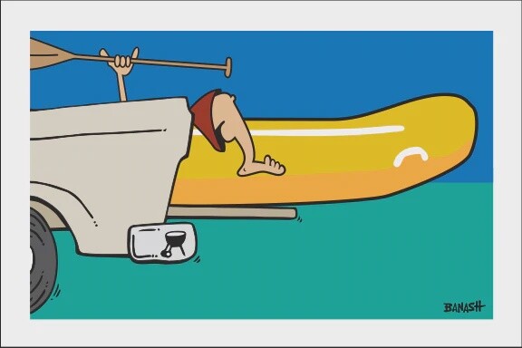 TAILGATE RAFT GREM YELLOW BELLY | CANVAS| ILLUSTRATION | 1:3 RATIO