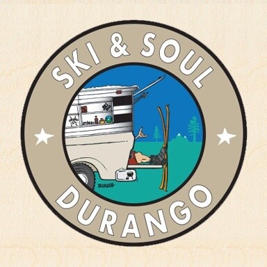 SKI &amp; SOUL DURANGO TAILGATE SKI SHACK GREM ROUND | LOOSE PRINT | 1:1 RATIO | LIFESTYLE | ILLUSTRATION