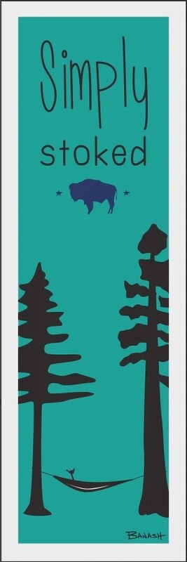 SIMPLY STOKED BUFFALO HAMMOCK SHAKA | CANVAS| ILLUSTRATION | 1:3 RATIO