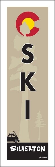 SILVERTON SKI BUG PINE SKI | LOOSE PRINT | 1:3 RATIO | LIFESTYLE | ILLUSTRATION