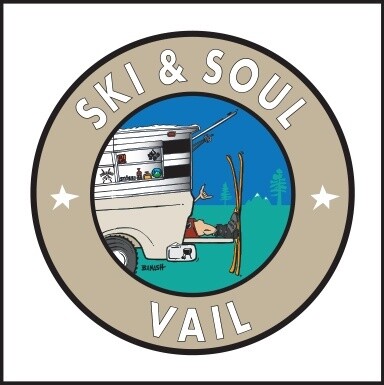 SKI &amp; SOUL VAIL TAILGATE SKI SHACK GREM ROUND | LOOSE PRINT | 1:1 RATIO | LIFESTYLE | ILLUSTRATION