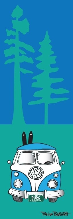 SIMPLE SKI BUS GRILL PINES PURG | LOOSE PRINT | 1:3 RATIO | LIFESTYLE | ILLUSTRATION