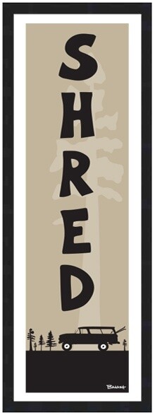 SHRED SKI SUBURBAN | LOOSE PRINT | 1:3 RATIO | LIFESTYLE | ILLUSTRATION