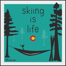SKIING IS LIFE HAMMOCK CO LOGO | LOOSE PRINT | 1:1 RATIO | STOKED PHRASES | LIFESTYLE