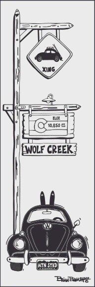 WOLF CREEK SKI BUG XING | LOOSE PRINT | 1:3 RATIO | LIFESTYLE | ILLUSTRATION