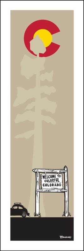 WELCOME SIGN BUG PINE CO LOGO | LOOSE PRINT | 1:3 RATIO | LIFESTYLE | ILLUSTRATION