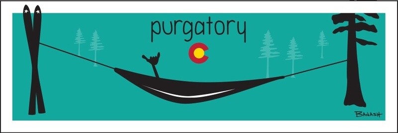 PURGATORY HAMMOCK SKIIS CO LOGO | LOOSE PRINT | 1:3 RATIO | LIFESTYLE | ILLUSTRATION