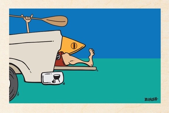 TAILGATE KAYAK GREM | LOOSE PRINT | 1:3 RATIO | LIFESTYLE | ILLUSTRATION