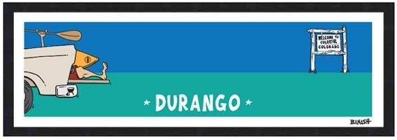 TAILGATE KAYAK GREM WELCOME SIGN DURANGO | LOOSE PRINT | 1:3 RATIO | LIFESTYLE | ILLUSTRATION