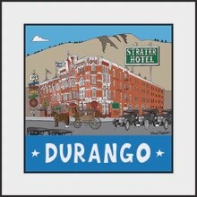 STRATER HOTEL DURANGO | LOOSE PRINT | 1:1 RATIO | LIFESTYLE | ILLUSTRATION