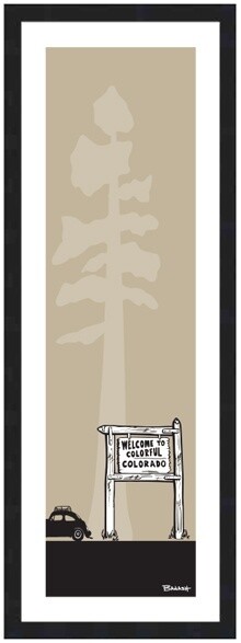 WELCOME SIGN BUG PINE  | LOOSE PRINT | 1:3 RATIO | LIFESTYLE | ILLUSTRATION