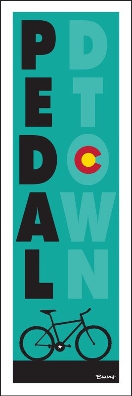 PEDAL D-TOWN CO LOGO MOUNTAIN BIKE | LOOSE PRINT | STOKED PHRASES | 1:3 RATIO | LIFESTYLE