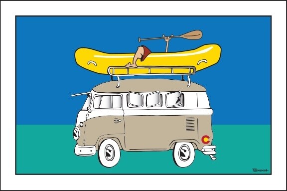 RAFT TAN BUS GREM SEAFOAM | LOOSE PRINT | 1:3 RATIO | LIFESTYLE | ILLUSTRATION