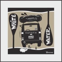 RAFT LAND CRUISER TAIL AIR WHITE WATER | LOOSE PRINT | 1:1 RATIO | LIFESTYLE | ILLUSTRATION