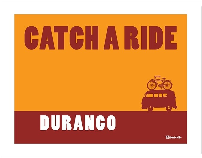CATCH A RIDE AUTOCYCLE BUS DURANGO | LOOSE PRINT | 3:4 RATIO | LIFESTYLE | ILLUSTRATION