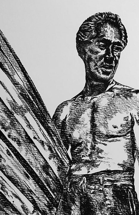 SOUL RIDER | LOOSE PRINT | 3:4 RATIO | CHARCOAL | PIONEERS OF SURF