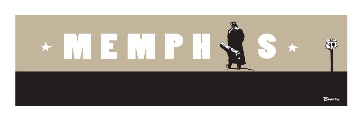 COUNTRY NO. 1 LARGE MEMPHIS HWY 49 B/TAN | LOOSE PRINT | ILLUSTRATION | 1:3 RATIO