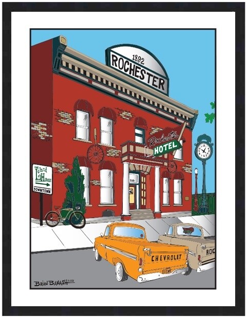 ROCHESTER HOTEL | CANVAS | 3:4 RATIO | LIFESTYLE | ILLUSTRATION
