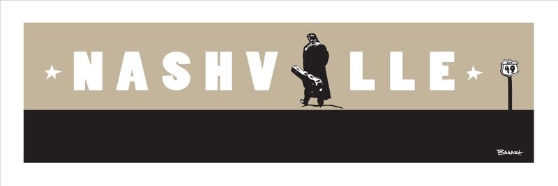 COUNTRY NO. 1 LARGE NASHVILLE HWY 49 B/TAN | LOOSE PRINT | ILLUSTRATION | 1:3 RATIO