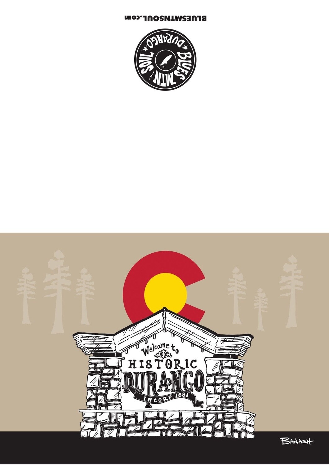 HISTORIC DGO STONE SIGN BLANK CARD