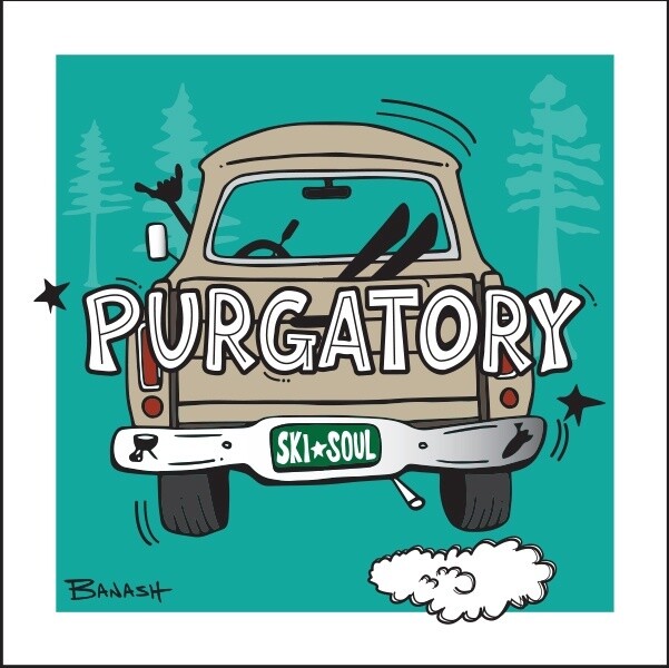 PURGATORY SKI PICKUP TAIL AIR | LOOSE PRINT | 1:1 RATIO | LIFESTYLE | ILLUSTRATION
