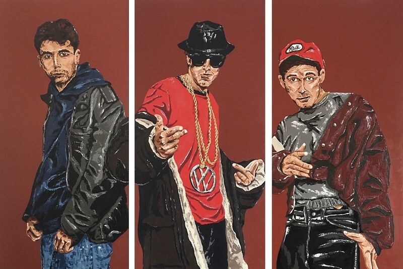 HIP HOP . RAP NO. 4  TRIPTYCH | LOOSE PRINT | ACRYLIC PAINTING | 2:3 RATIO
