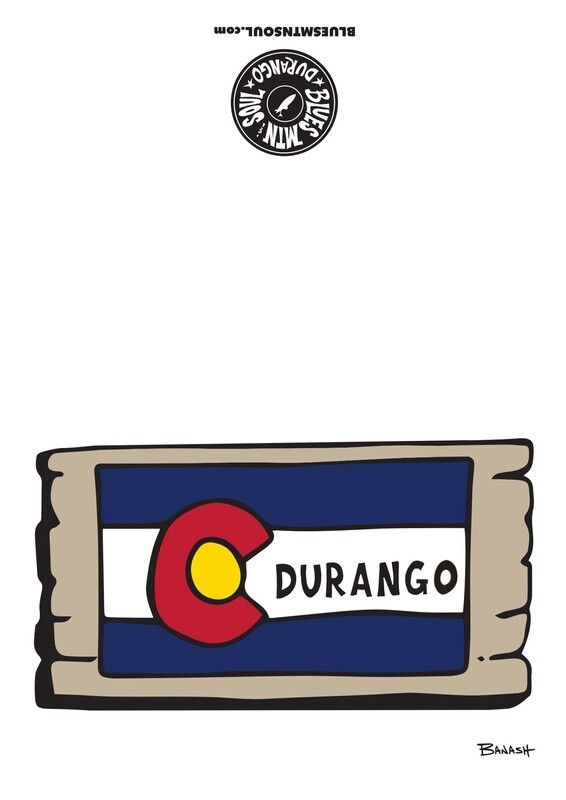 LOOSE CO FLAG &quot;DURANGO&quot; SIGN BLANK CARD