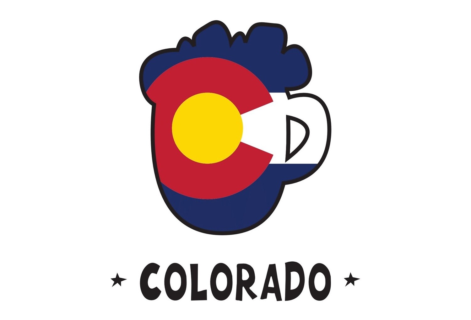 BEER MUG OUTLINE CO LOGO COLORADO BLANK CARD