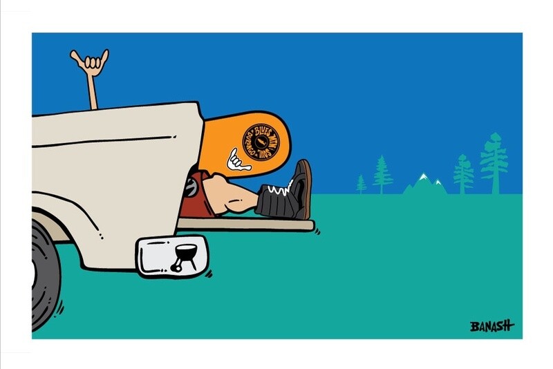TAILGATE BOARD GREM | LOOSE PRINT | 2:3 RATIO | LIFESTYLE | ILLUSTRATION