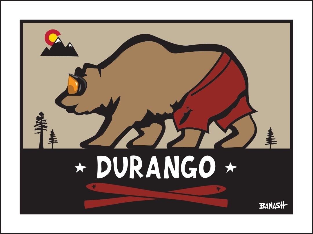 DURANGO SKI BEAR | LOOSE PRINT | 3:4 RATIO | LIFESTYLE | ILLUSTRATION