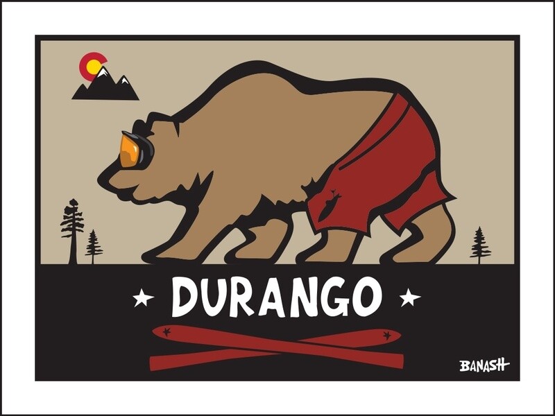 DURANGO SKI BEAR | LOOSE PRINT | 3:4 RATIO | LIFESTYLE | ILLUSTRATION